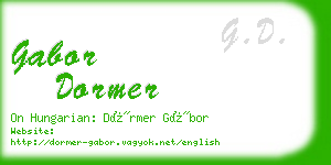 gabor dormer business card
